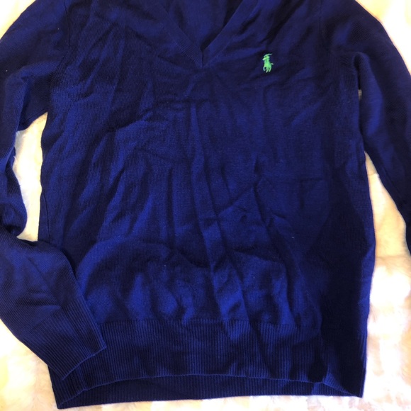POLO V-NECK SWEATER - Picture 1 of 4